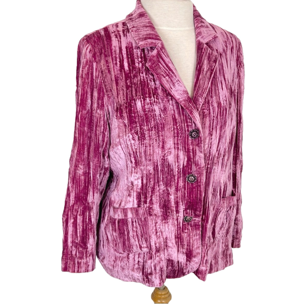 MXM pink velvet blazer